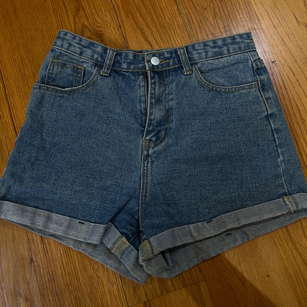Shein Blue Jeans High Waist Shorts